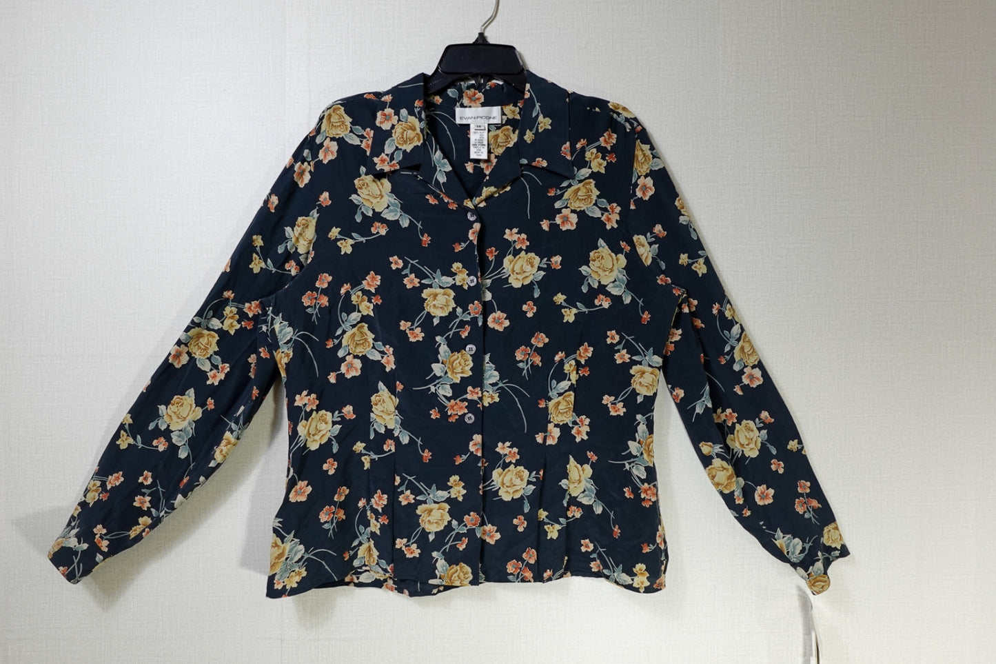 Evan-Picone, New Vintage Long Sleeve blouse, 14, Silk