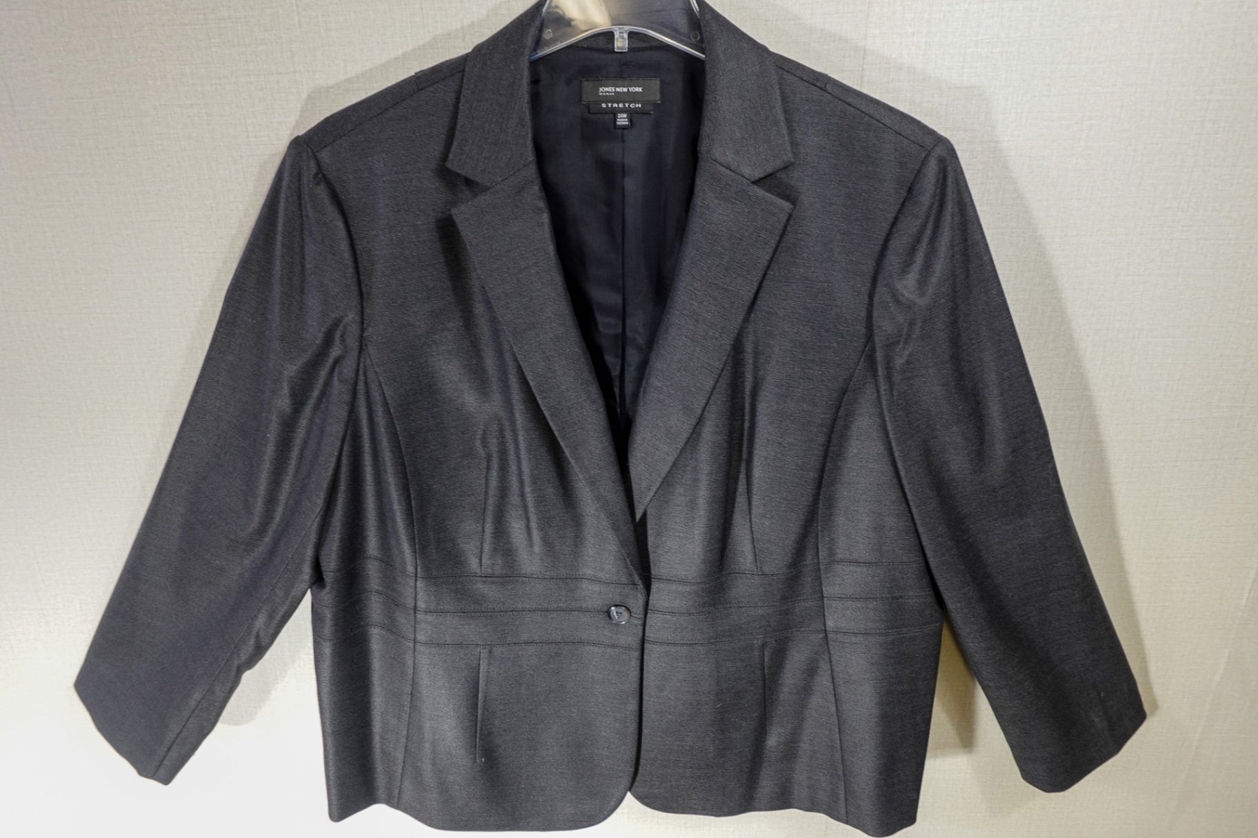 Jones New York, Blazer, 24W, Polyester, Rayon, Spandex, Acetate