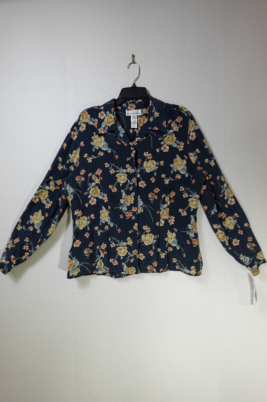 Evan-Picone, New Vintage Long Sleeve blouse, 14, Silk