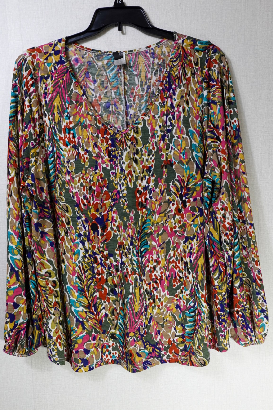 glitter girl, Long Sleeves Top, 1X, Polyester, Spandex