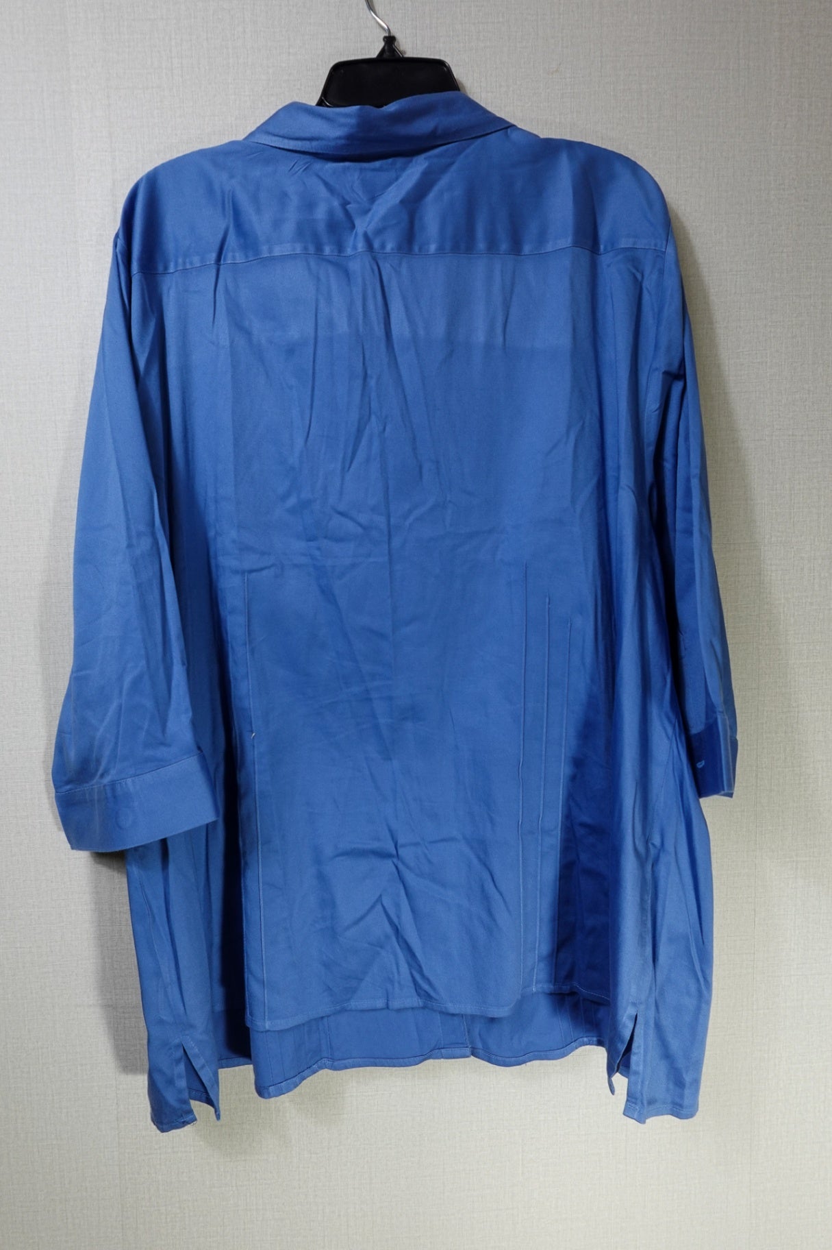 Maggie Barnes, Short Sleeved Top - button down, 3X (26/28), Cotton, Spandex