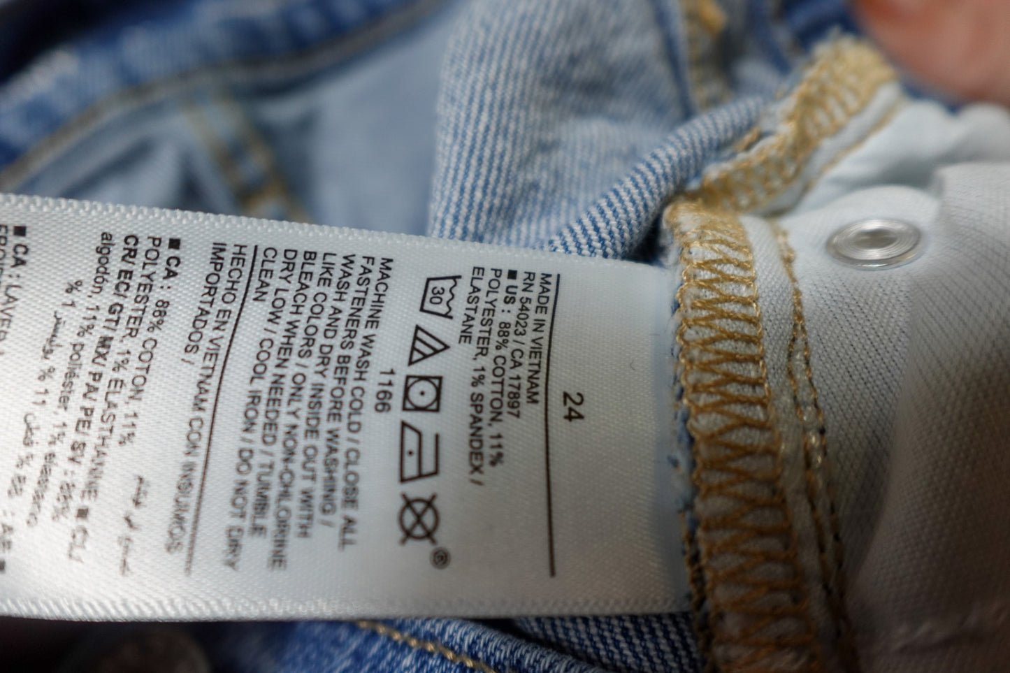 Old Navy, Jeans Boyfriend Loose, 24, Cotton Blend