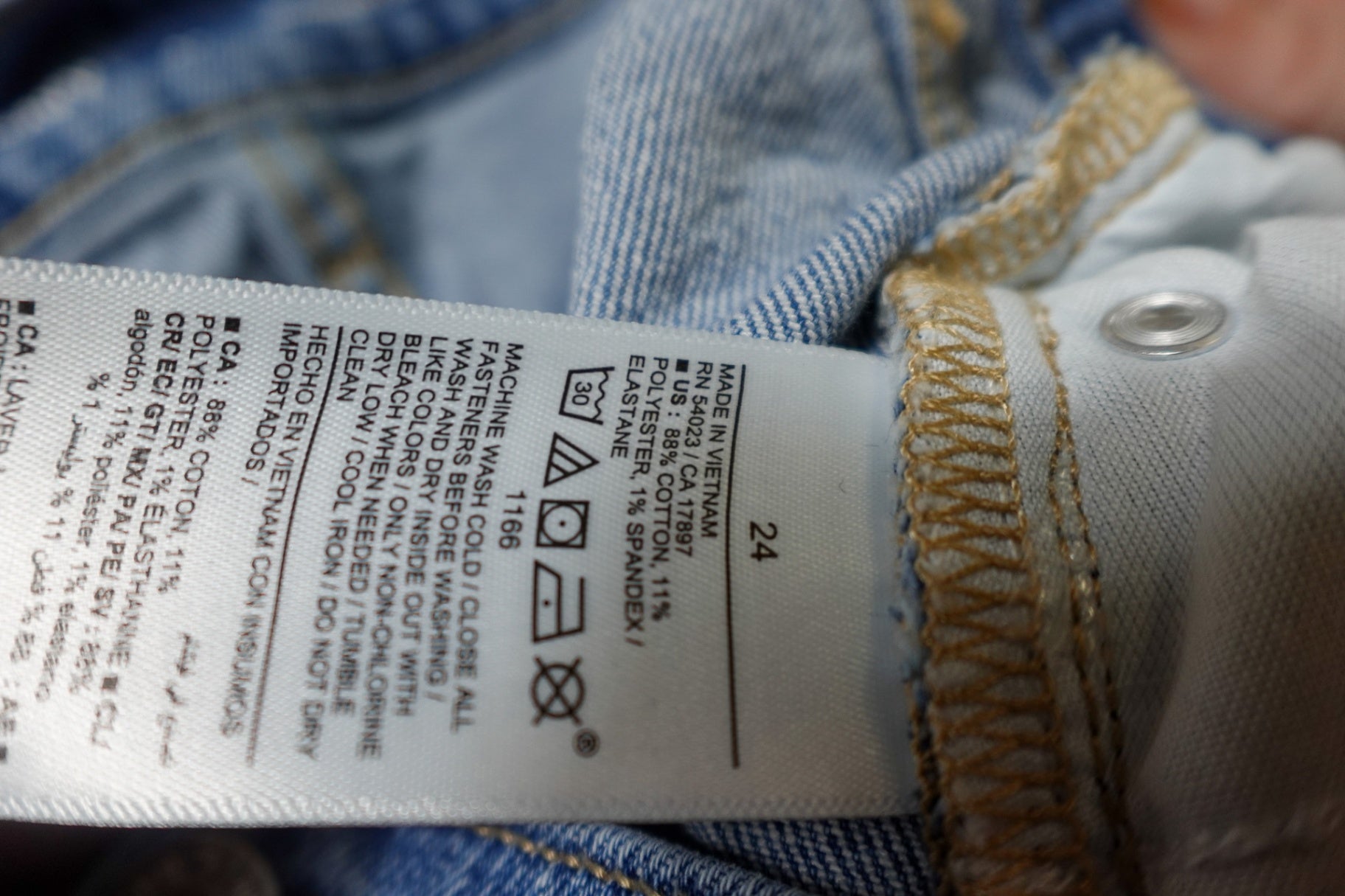 Old Navy, Jeans Boyfriend Loose, 24, Cotton Blend
