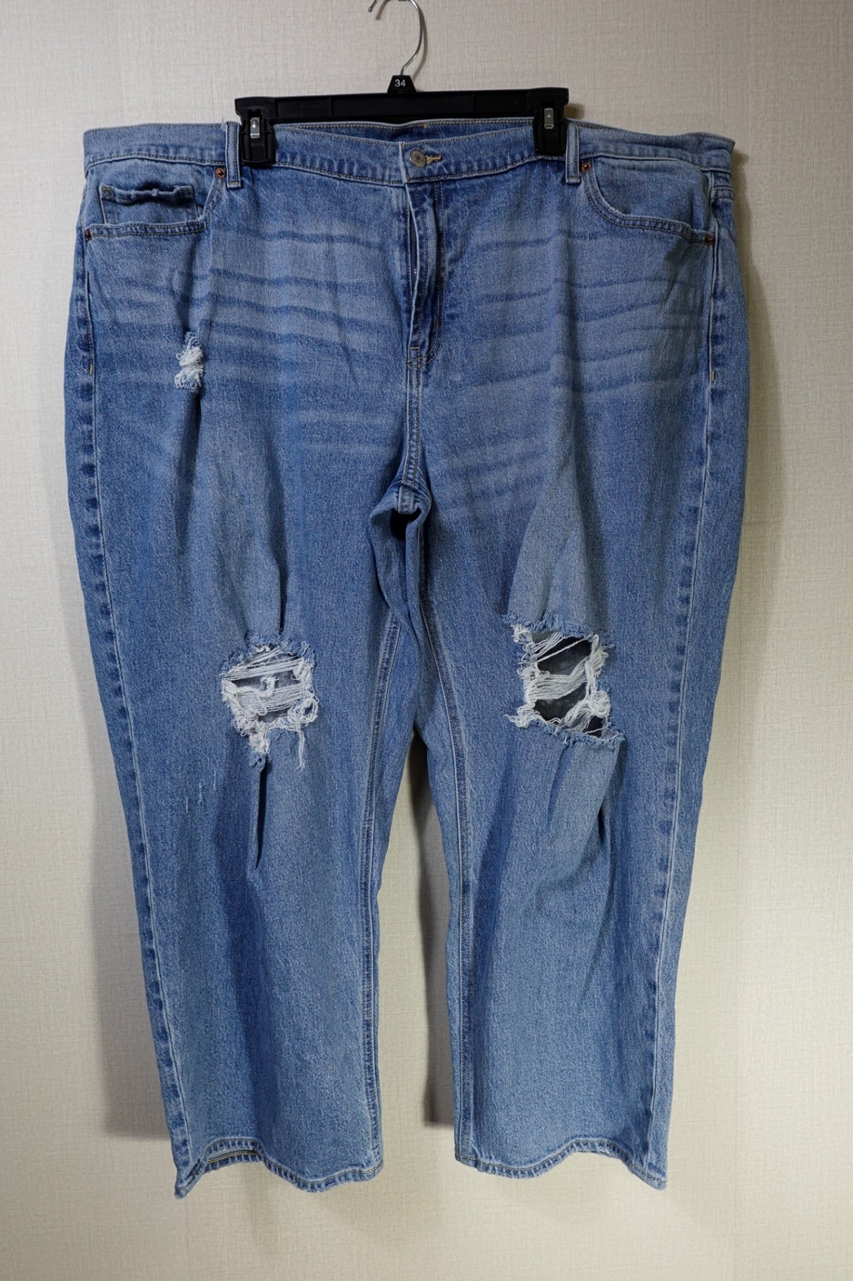 Old Navy, Jeans Boyfriend Loose, 24, Cotton Blend