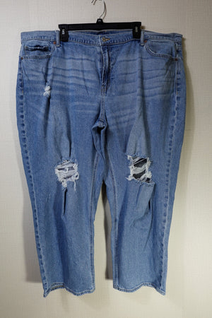 Old Navy, Jeans Boyfriend Loose, 24, Cotton Blend