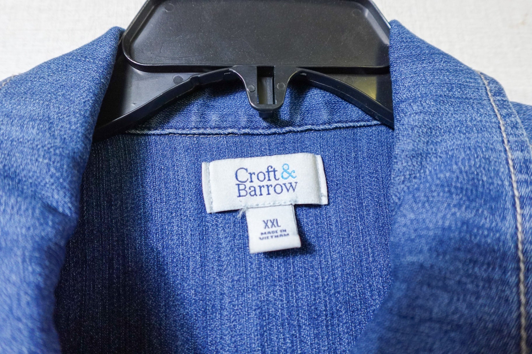 Croft & Barrow, Denim Jacket, 2X, Cotton, Polyester, Spandex