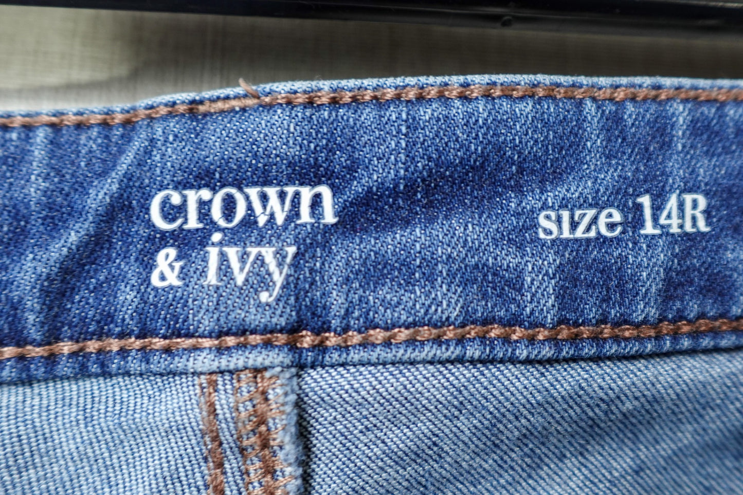 Crown & Ivy, Jeans Straight, 14R, Cotton blend