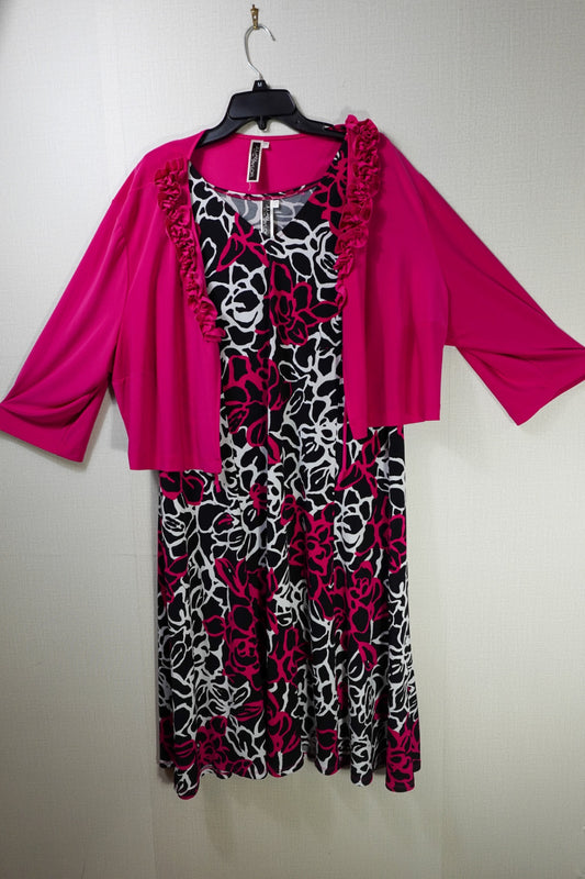 Julian Taylor, Dress & Jacket Set, 22W, Polyester, Spandex
