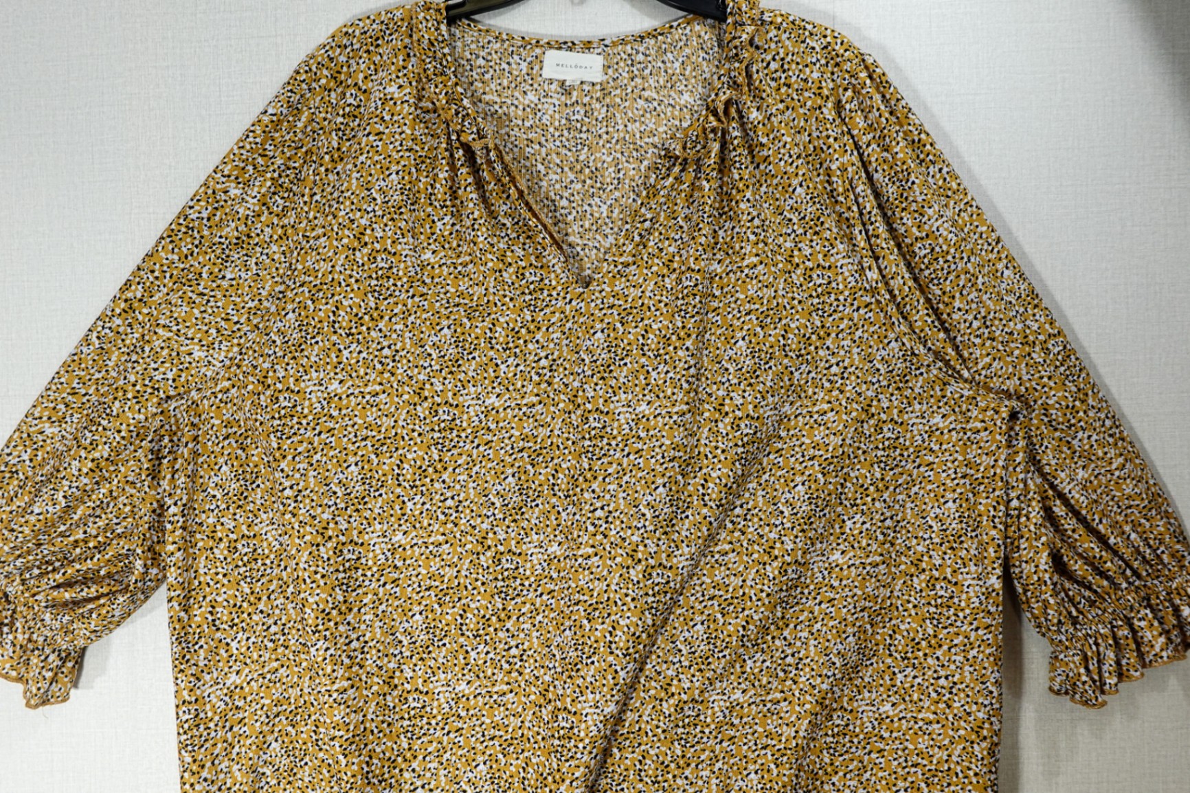 Melloday, Long Sleeves Top, 3X, Polyester, Spandex