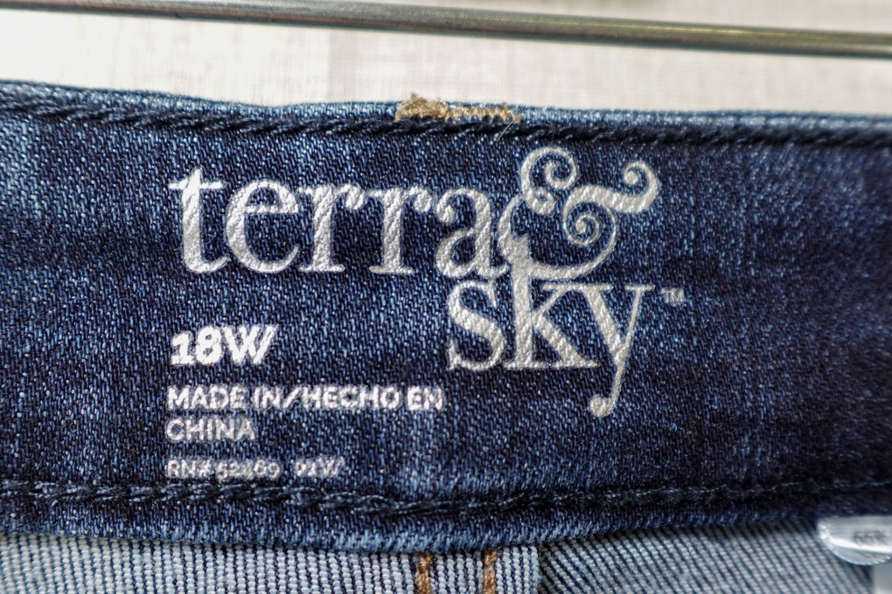 Terra & Sky, Jeans, 18W, Cotton, Polyester, Spandex