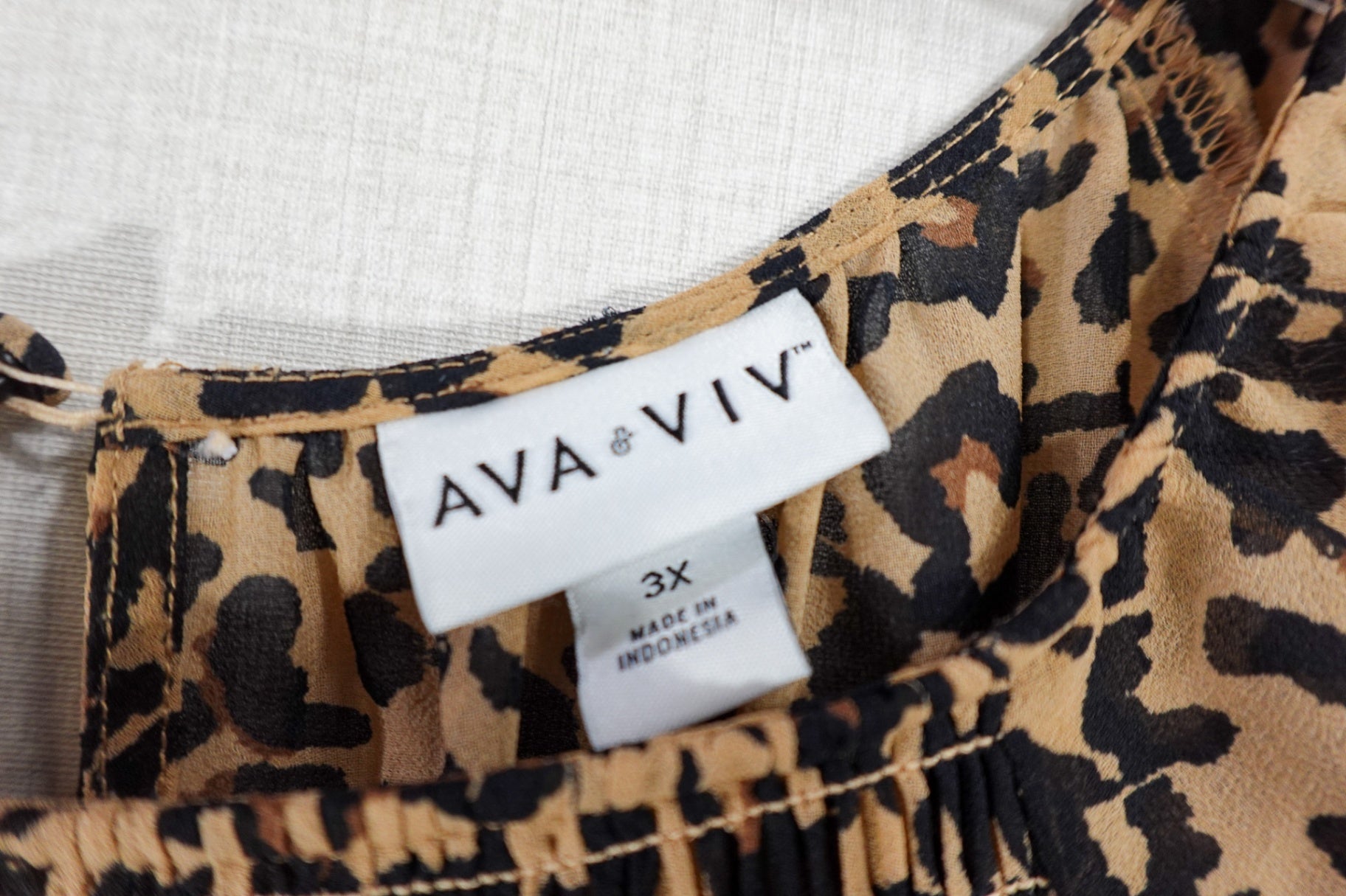 Ava & Viv, Long Sleeves Top, 3X, Polyester