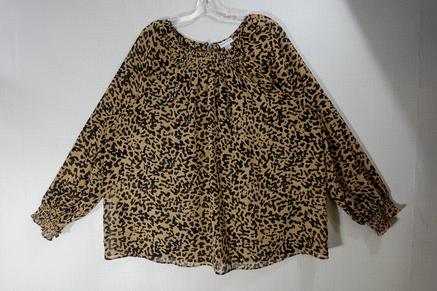 Ava & Viv, Long Sleeves Top, 3X, Polyester