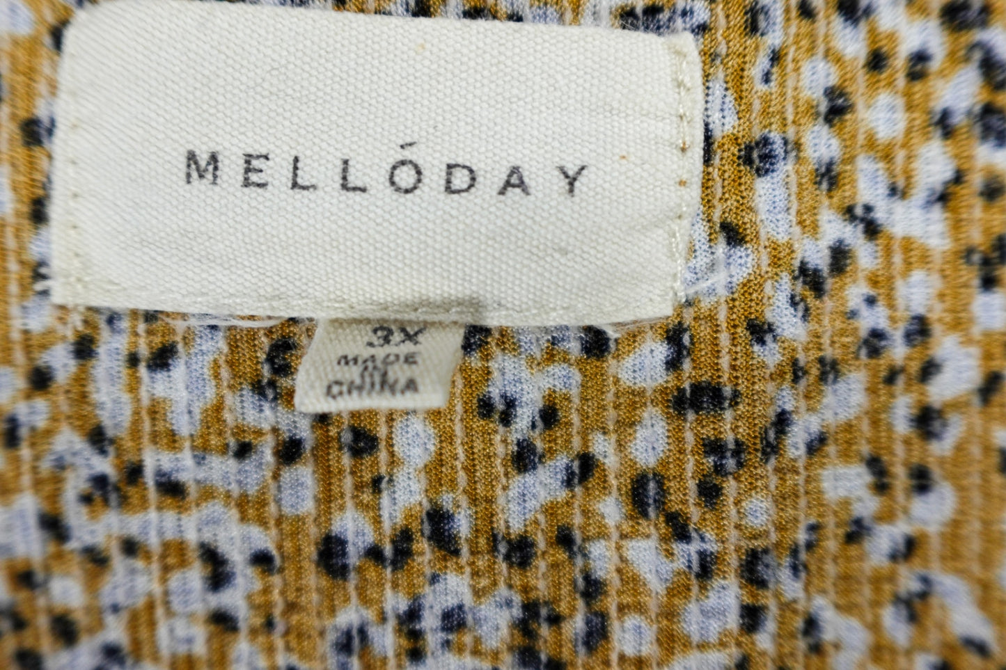 Melloday, Long Sleeves Top, 3X, Polyester, Spandex