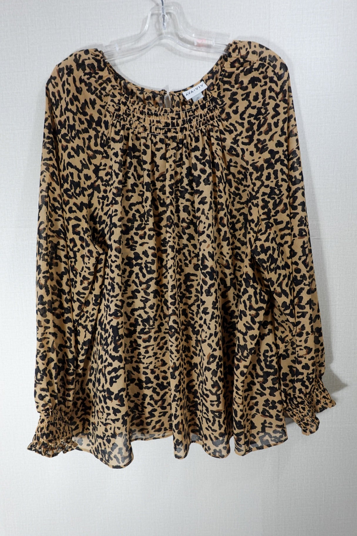 Ava & Viv, Long Sleeves Top, 3X, Polyester