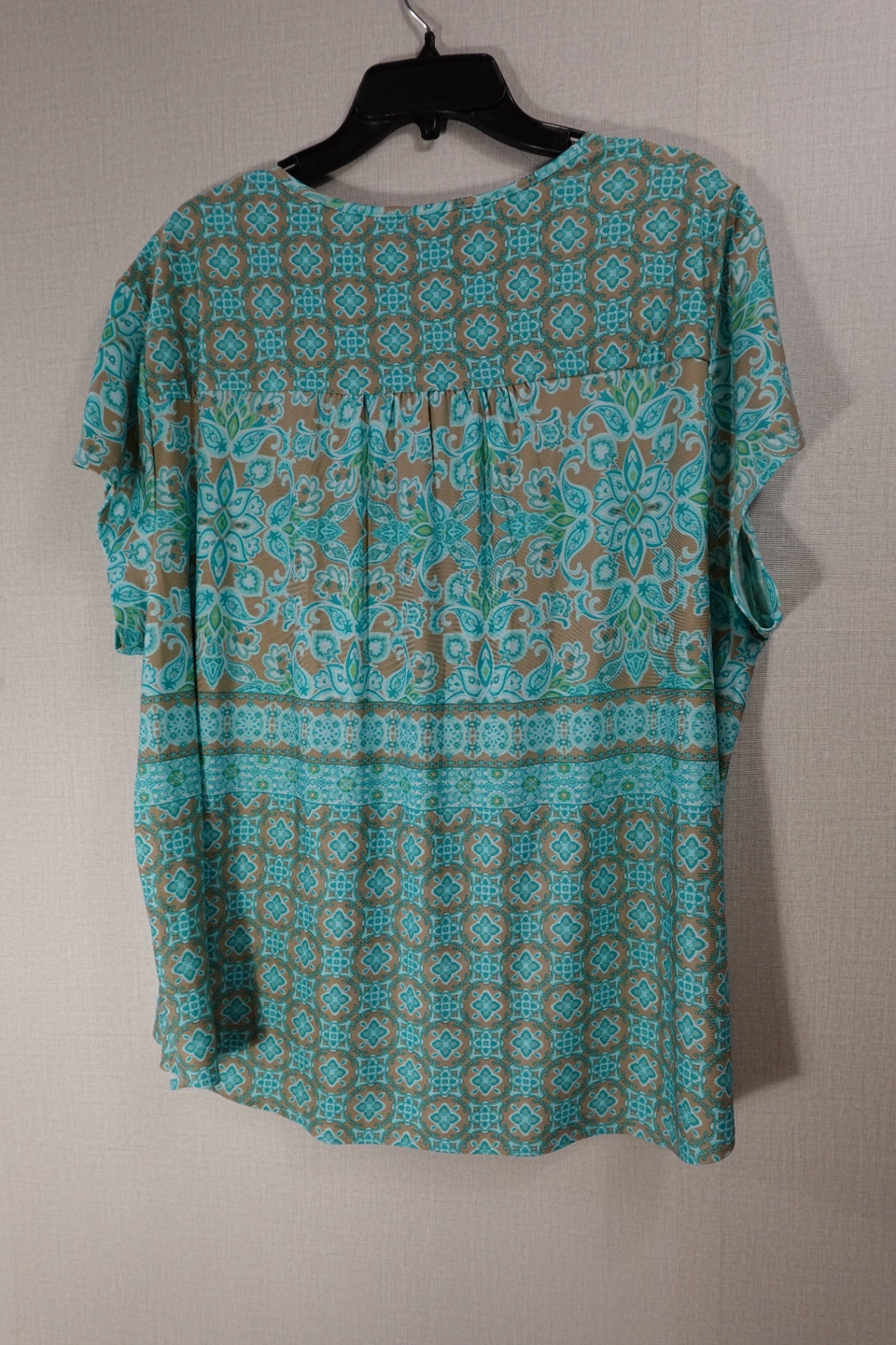 N Touch, Short Sleeved Top, 2X, Polyester, Spandex