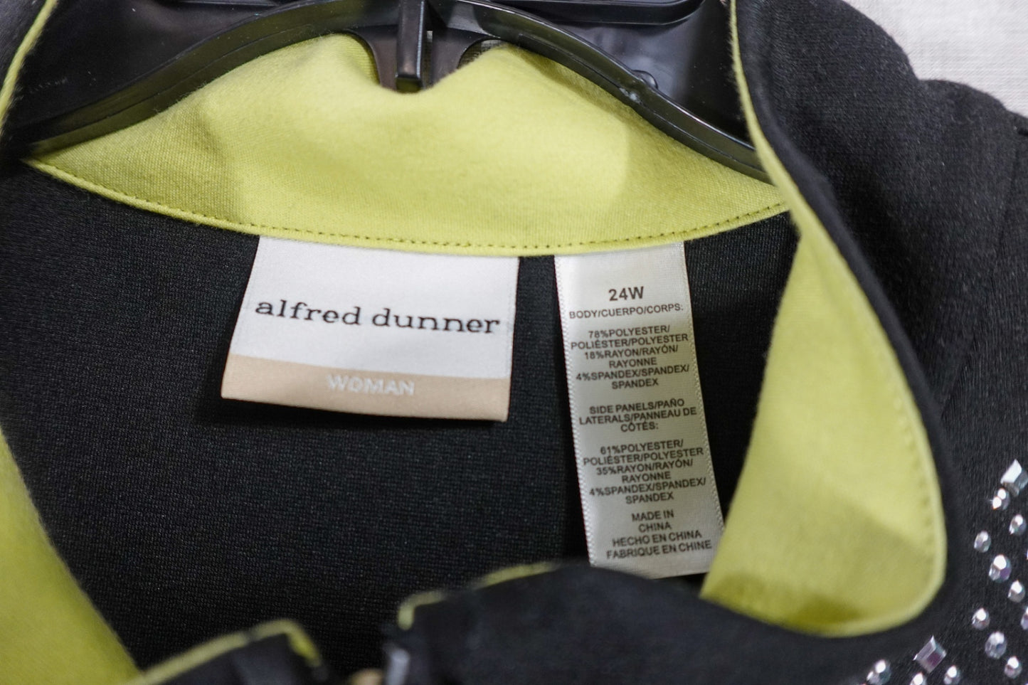 Alfred Dunner, New Sweatshirt, 24W, Polyester, Rayon, Spandex