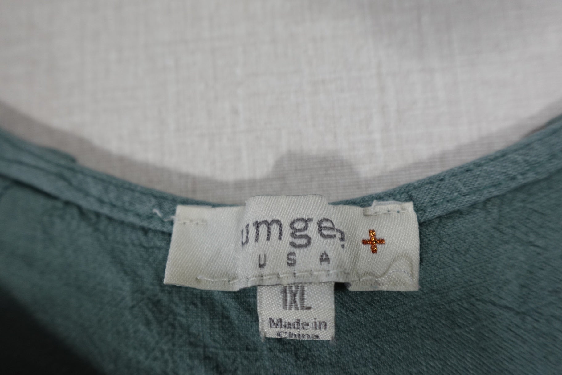 Umgee , Short Sleeved Top, 1X, Linen, Cotton