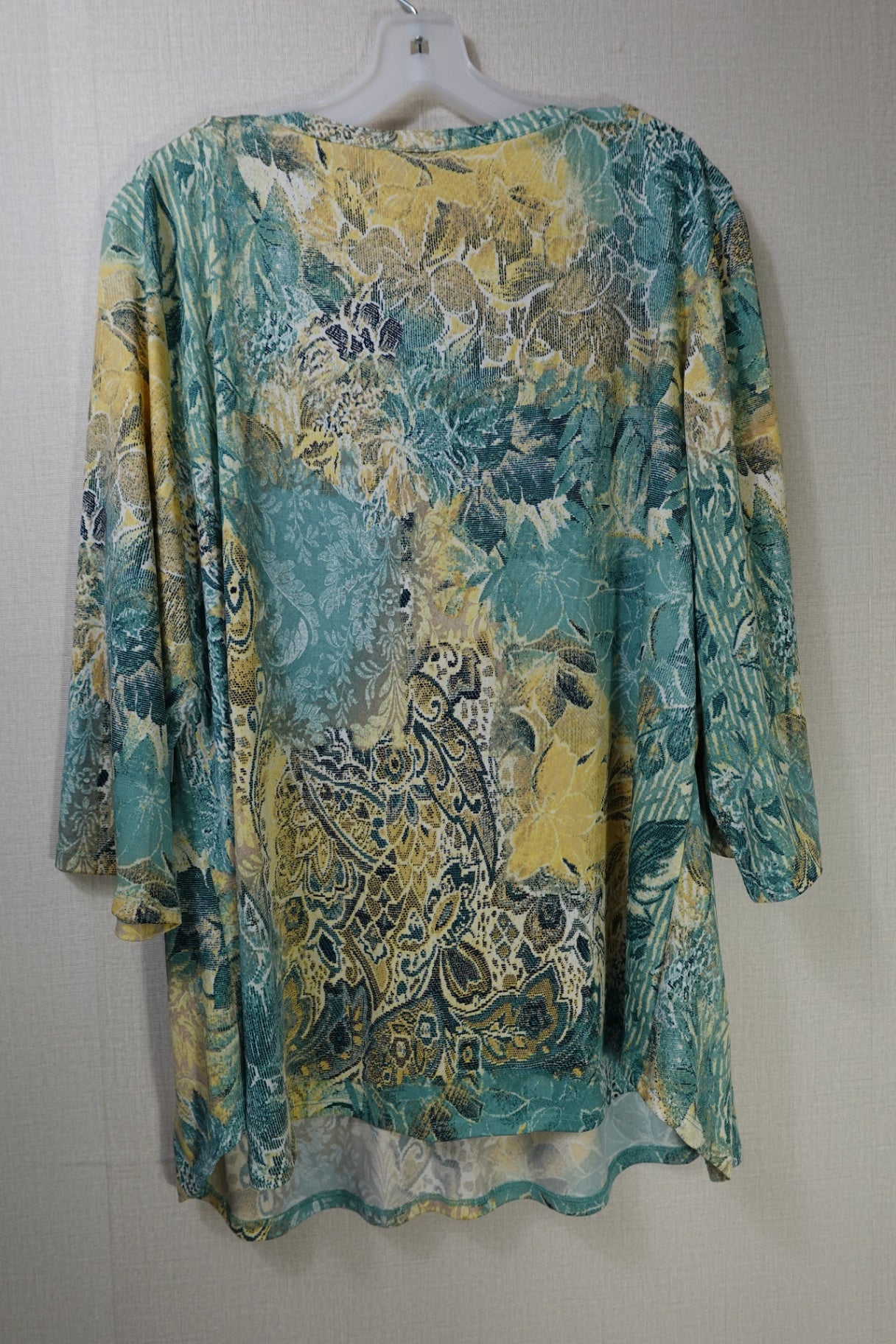 Southern Lady, New 3/4 sleeve top, 1X, Polyester, Spandex