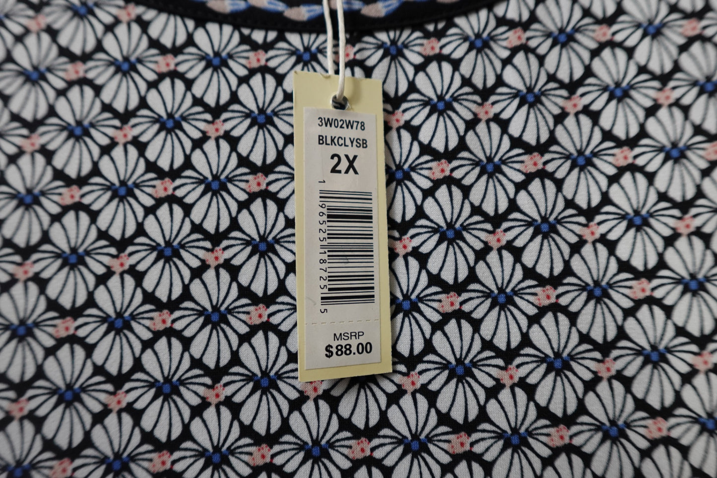 Max Studio, New short sleeve top, 2X, Polyester, Spandex