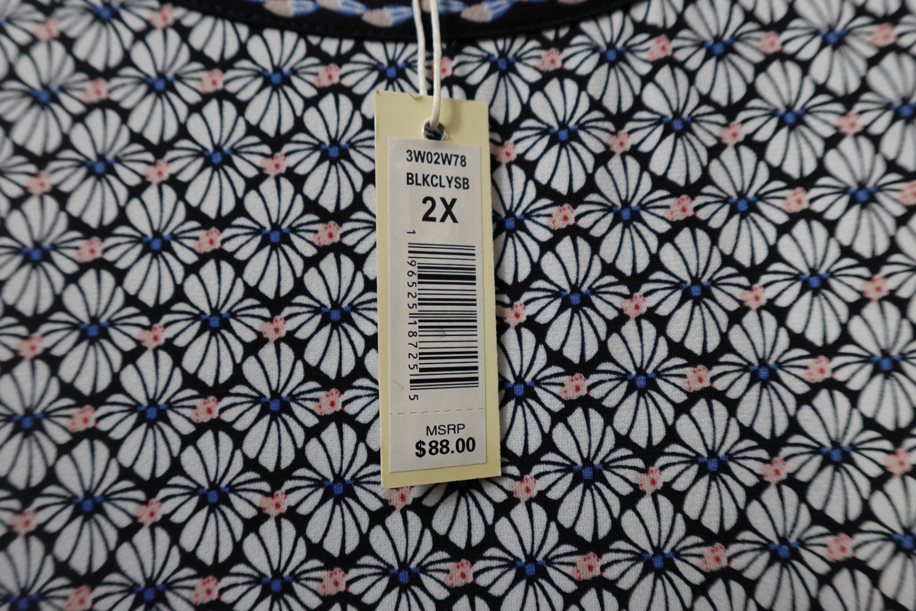 Max Studio, New short sleeve top, 2X, Polyester, Spandex