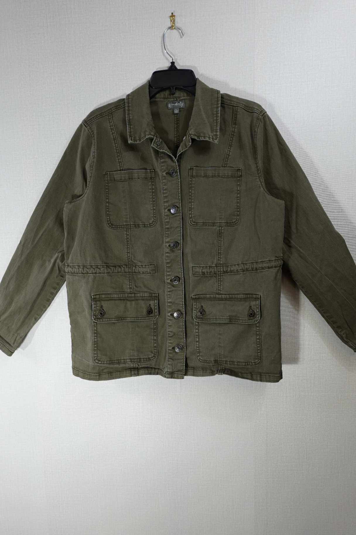 Wonderly, Jacket, L, Cotton, Spandex