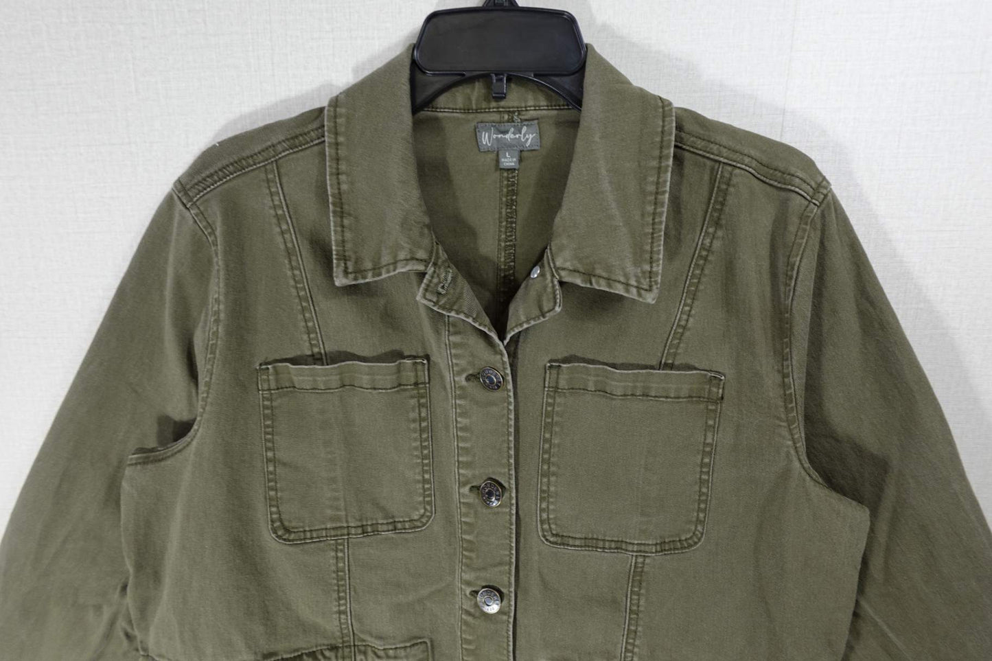 Wonderly, Jacket, L, Cotton, Spandex