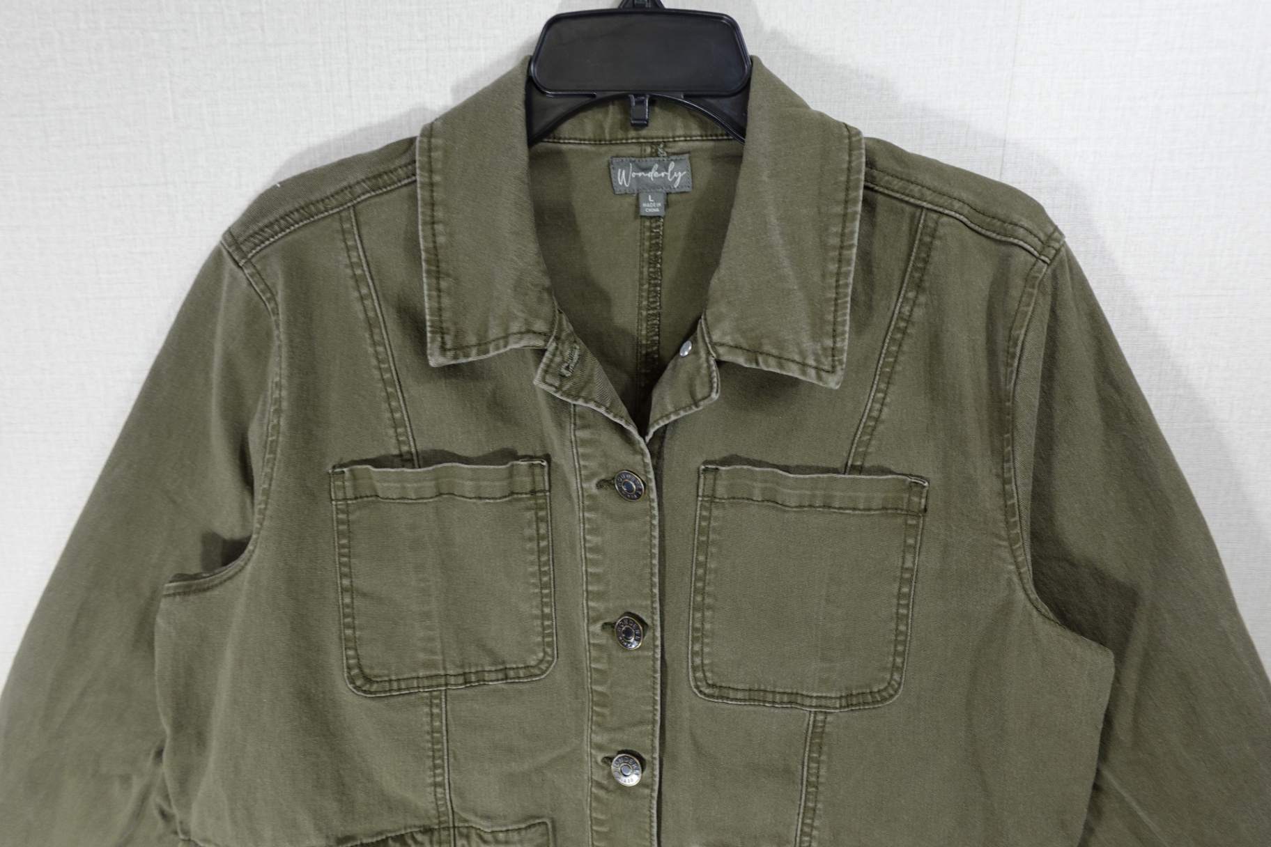 Wonderly, Jacket, L, Cotton, Spandex