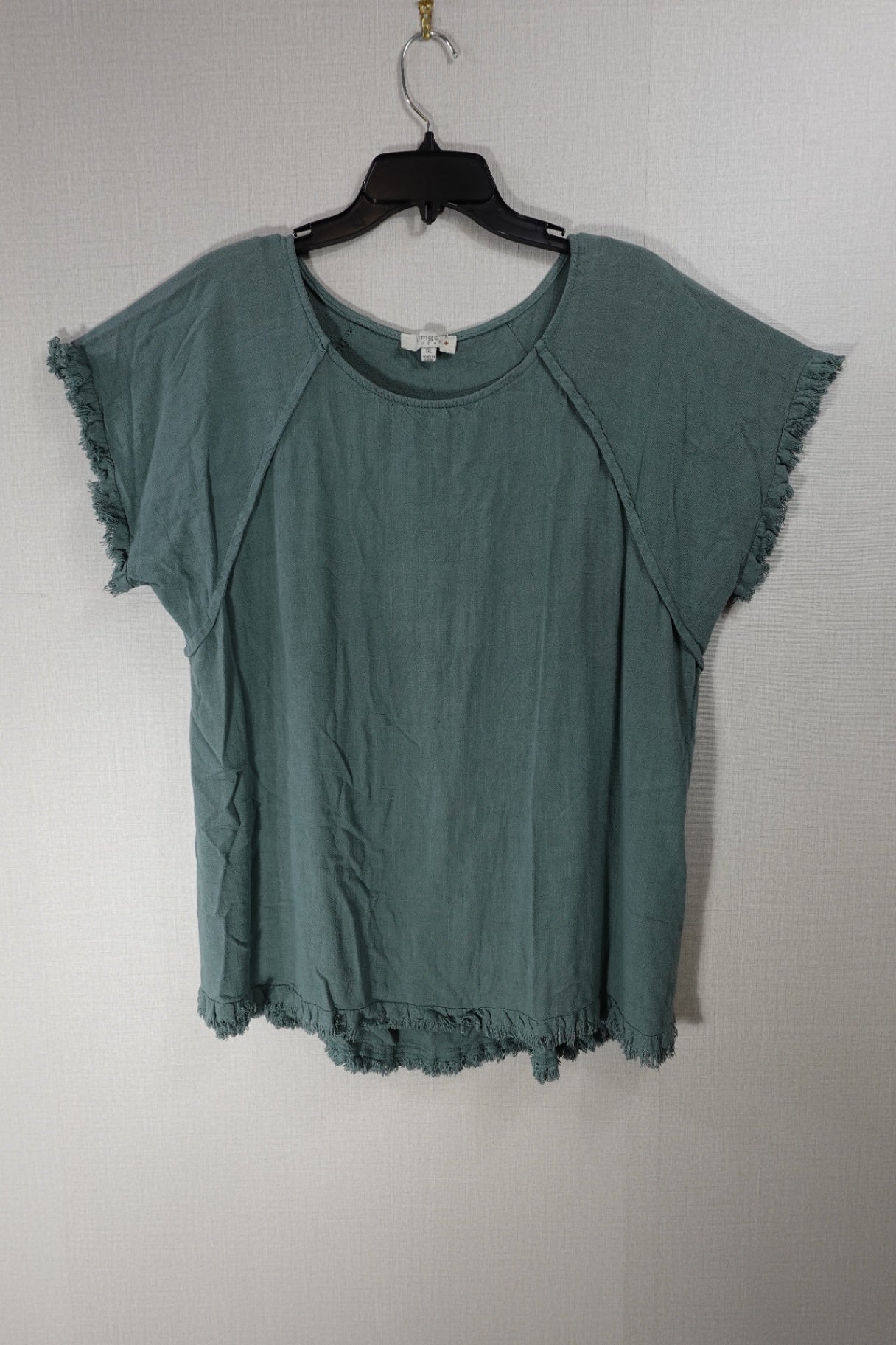 Umgee , Short Sleeved Top, 1X, Linen, Cotton