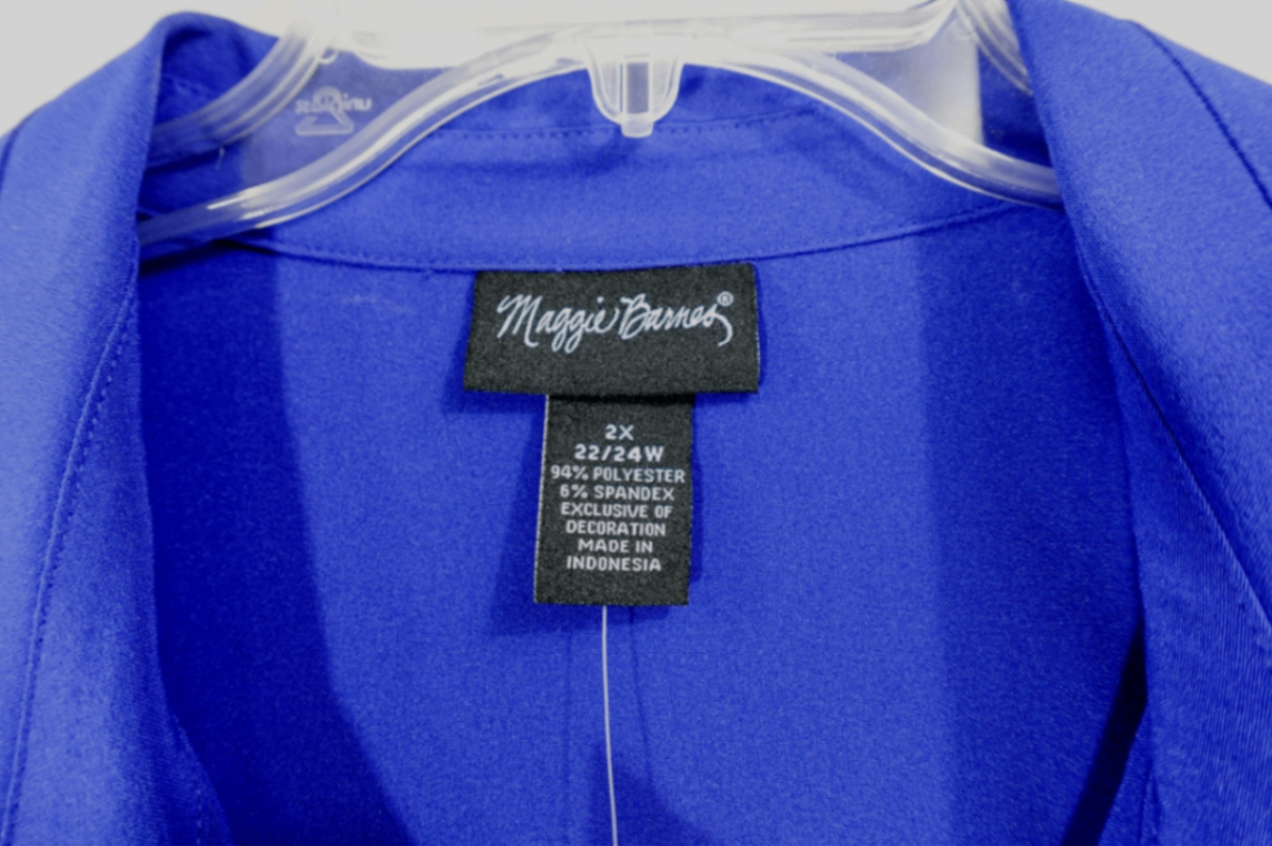 Maggie Barnes, New Short Sleeved Top, 3X, polyester/spandex