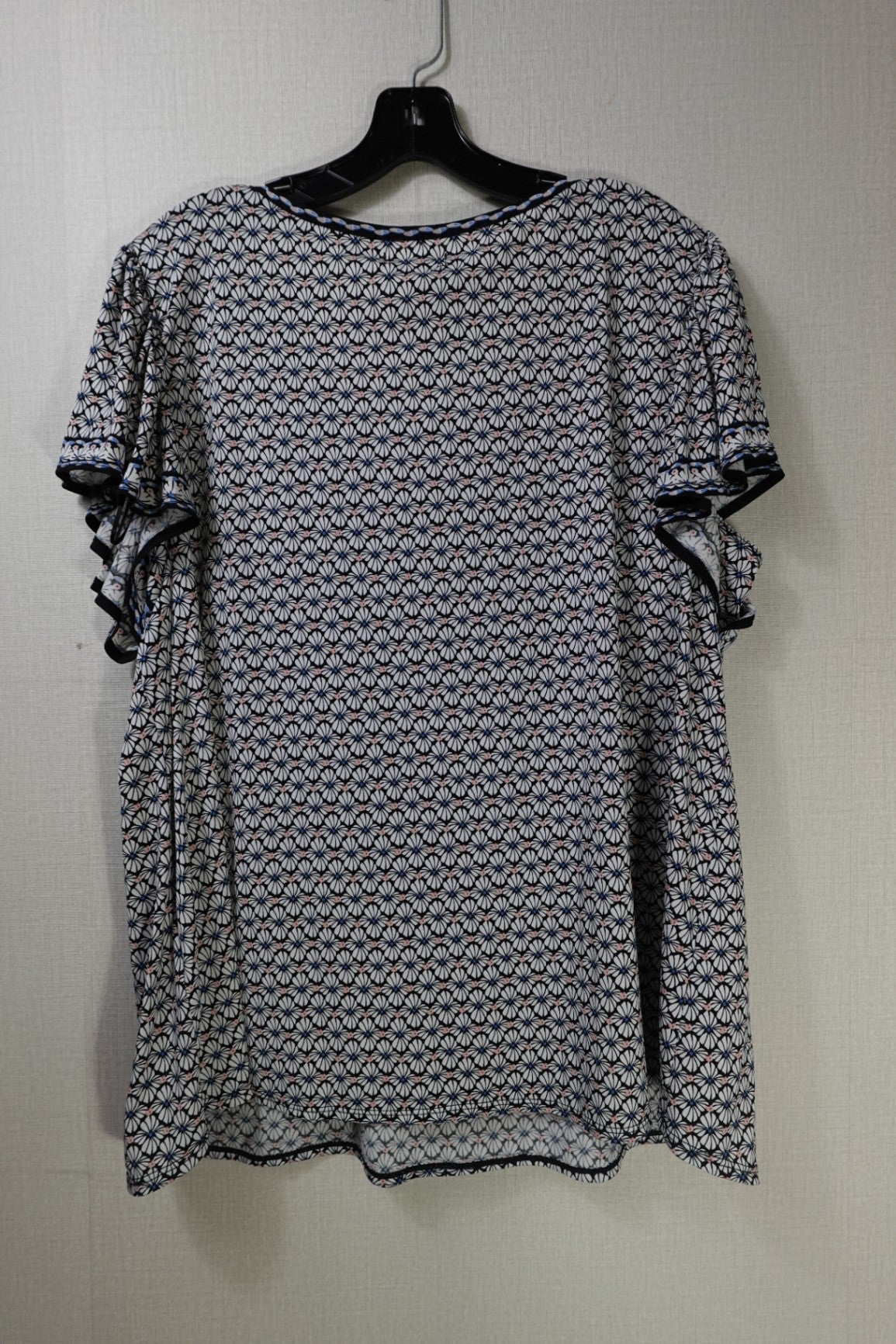 Max Studio, New short sleeve top, 2X, Polyester, Spandex