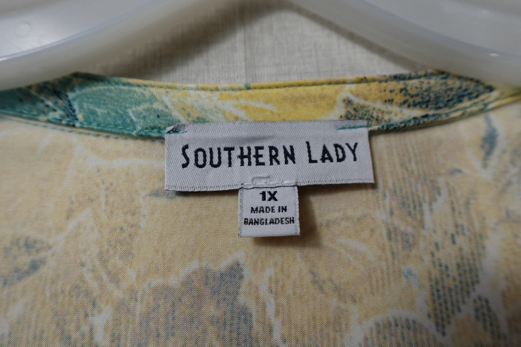 Southern Lady, New 3/4 sleeve top, 1X, Polyester, Spandex