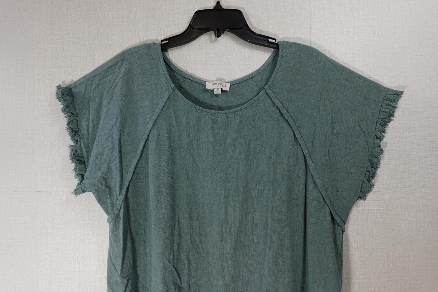 Umgee , Short Sleeved Top, 1X, Linen, Cotton