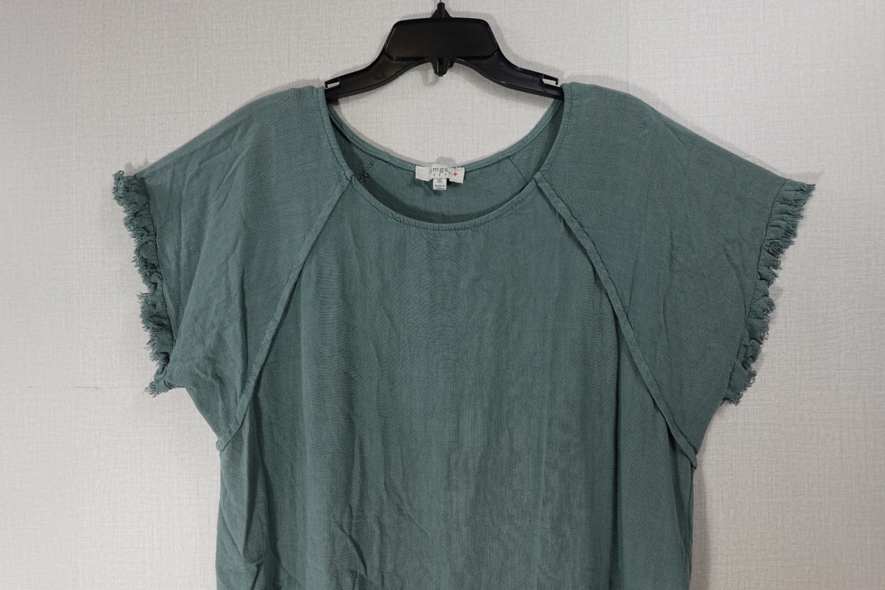 Umgee , Short Sleeved Top, 1X, Linen, Cotton