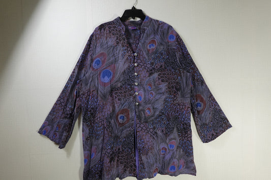 Tianello, Long Sleeves Tunic, XL, Tencel, Rayon