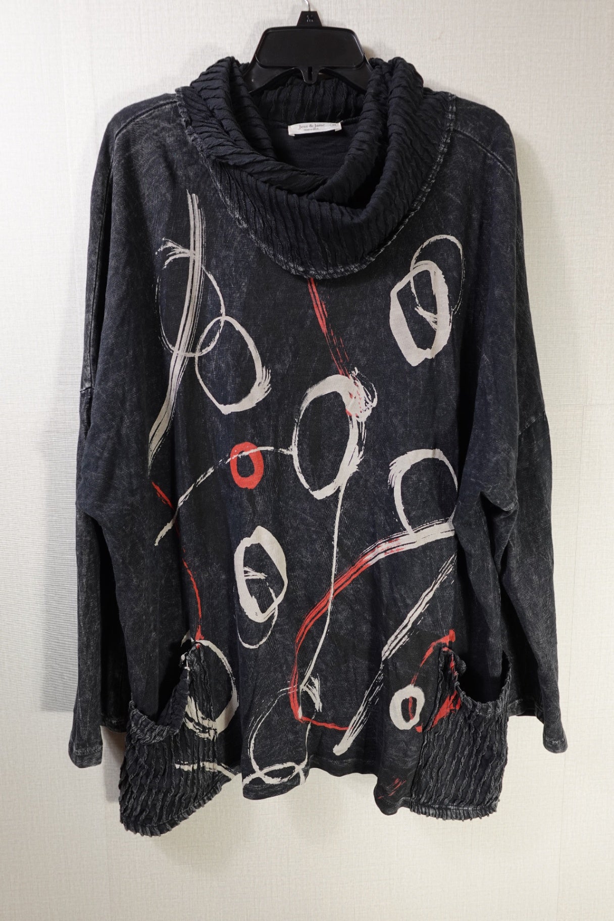 Jess & Jane, Long Sleeves Top, 2X, cotton blend