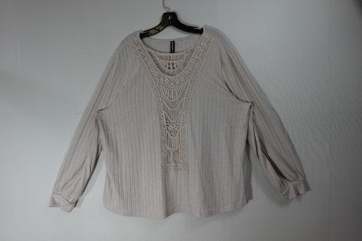 JustFashionNow, Long Sleeves Top, 2X, Polyester, Cotton, Spandex