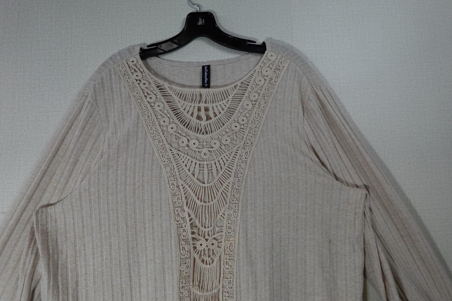 JustFashionNow, Long Sleeves Top, 2X, Polyester, Cotton, Spandex