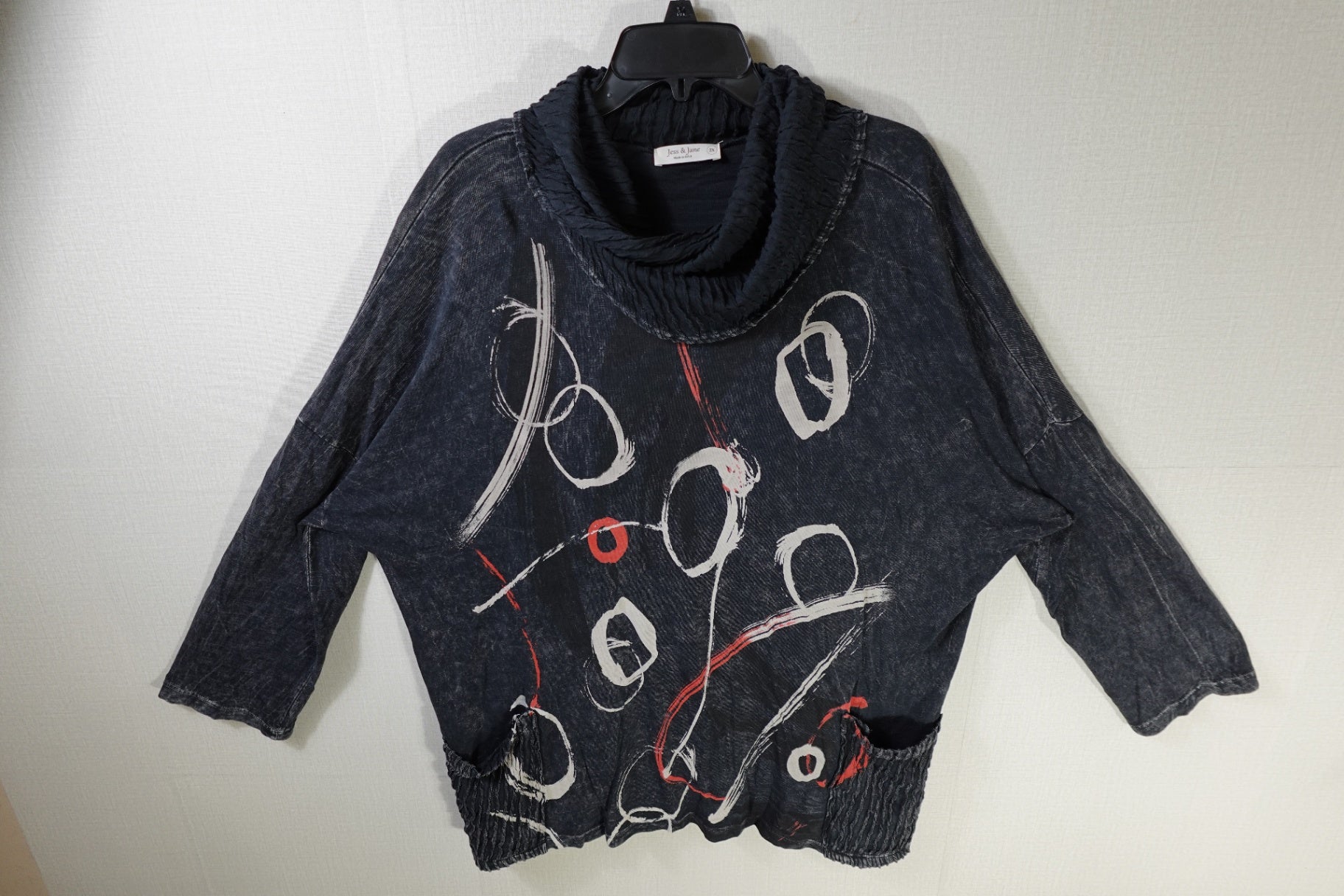 Jess & Jane, Long Sleeves Top, 2X, cotton blend