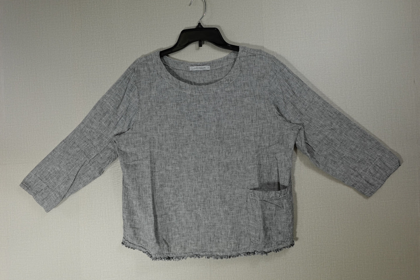 Cut Loose, 3/4 Sleeve Top, L, Cotton