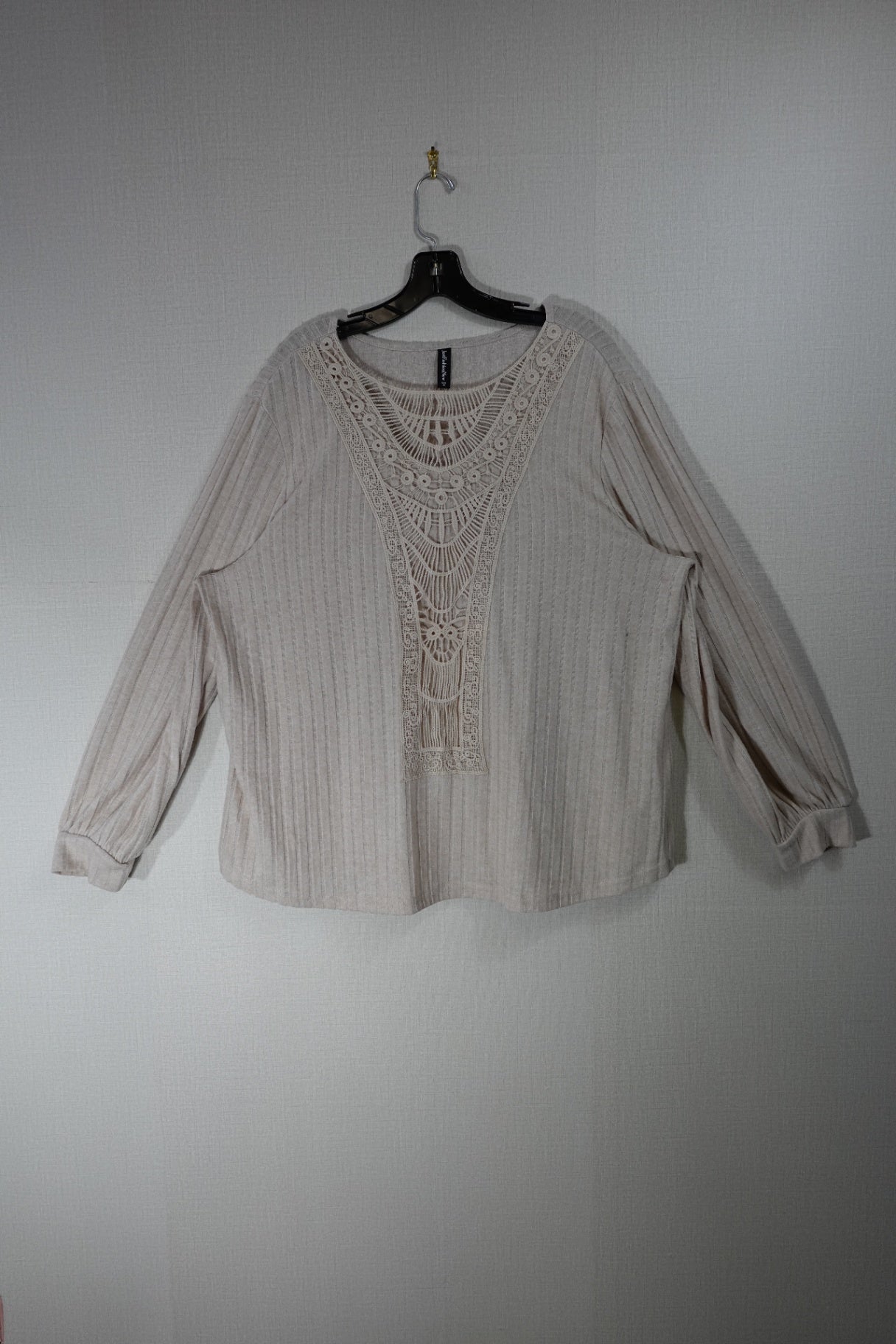 JustFashionNow, Long Sleeves Top, 2X, Polyester, Cotton, Spandex