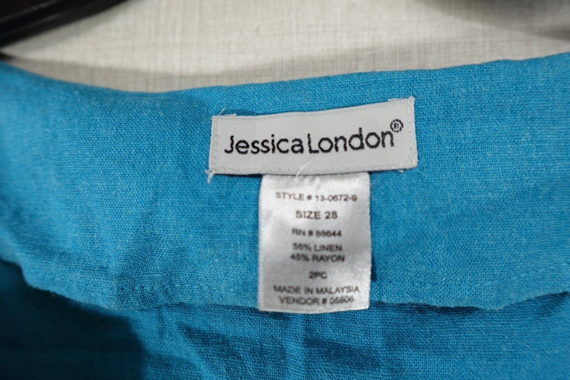 Jessica London, SHORT SLEEVED TOP, 28, Linen, Rayon