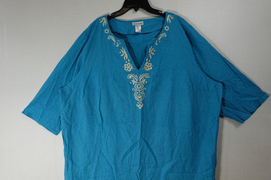 Jessica London, SHORT SLEEVED TOP, 28, Linen, Rayon