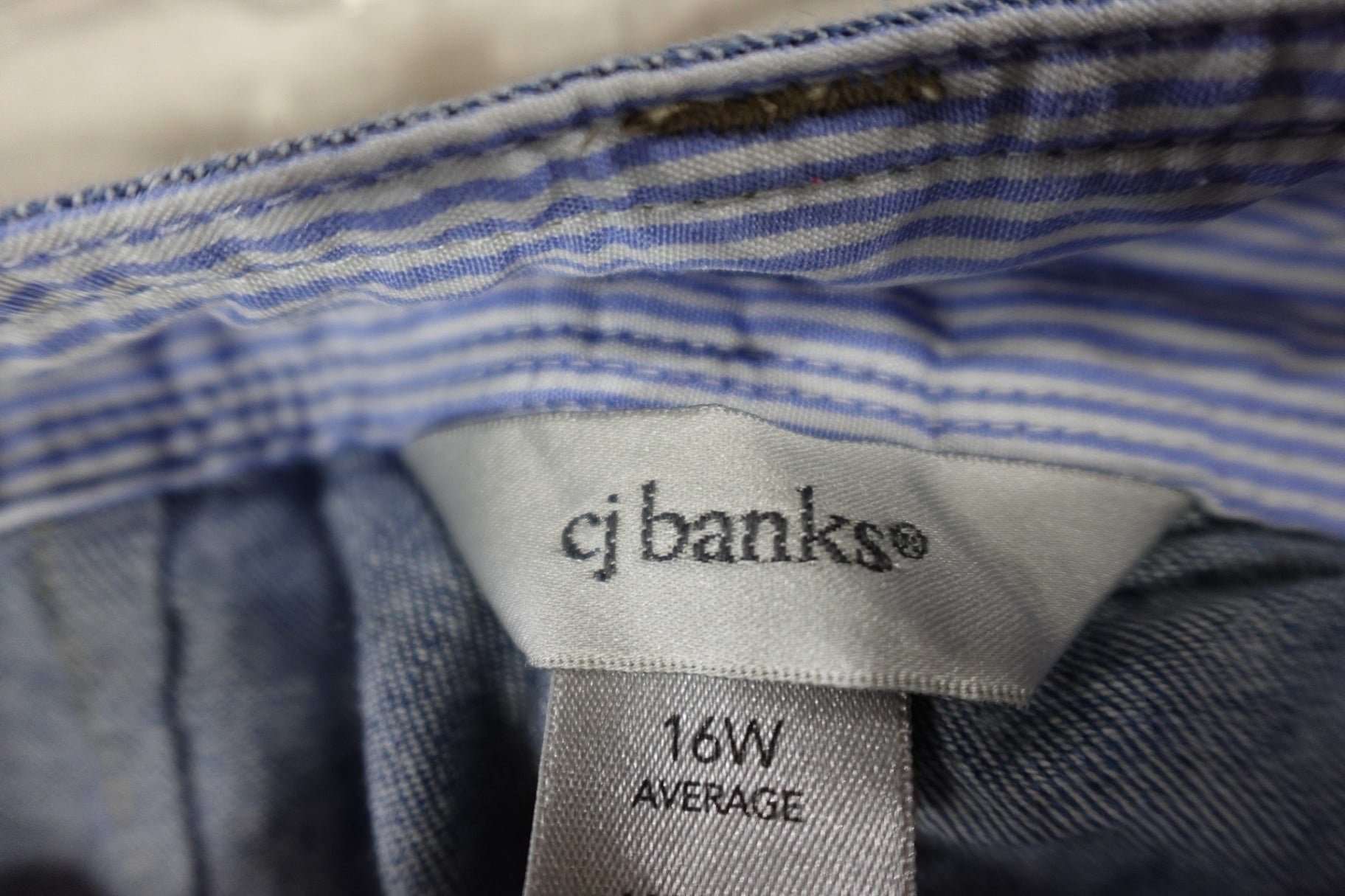 C.J. Banks, Cropped Jeans, 16W , cotton