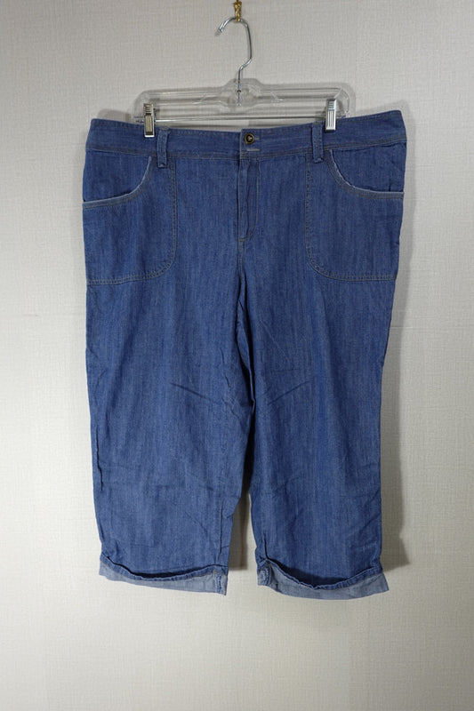 C.J. Banks, Cropped Jeans, 16W , cotton