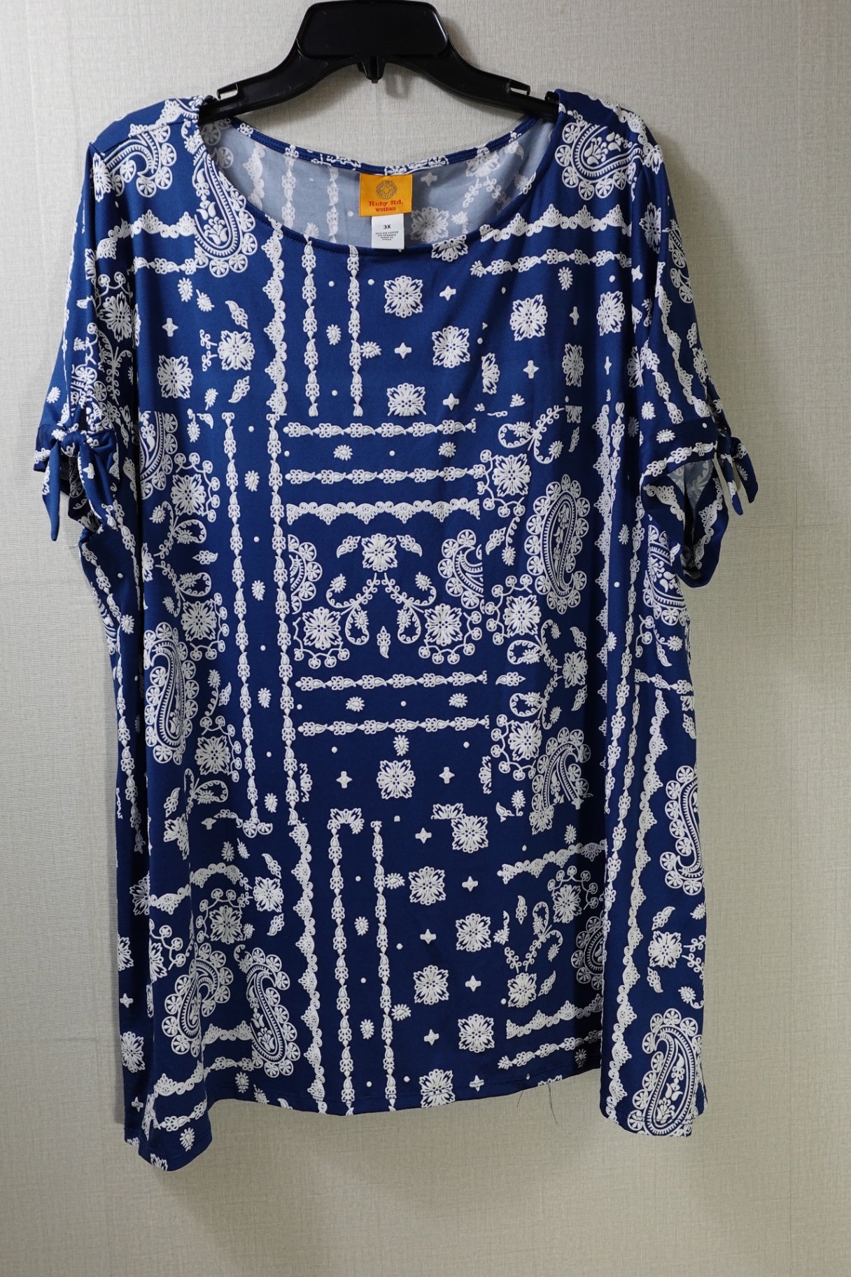 Ruby Rd., Short Sleeved Top, 3X,