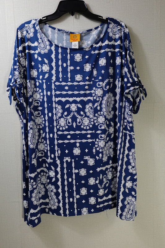 Ruby Rd., Short Sleeved Top, 3X,