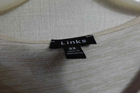 Links, New 3/4 sleeve top, 2X,