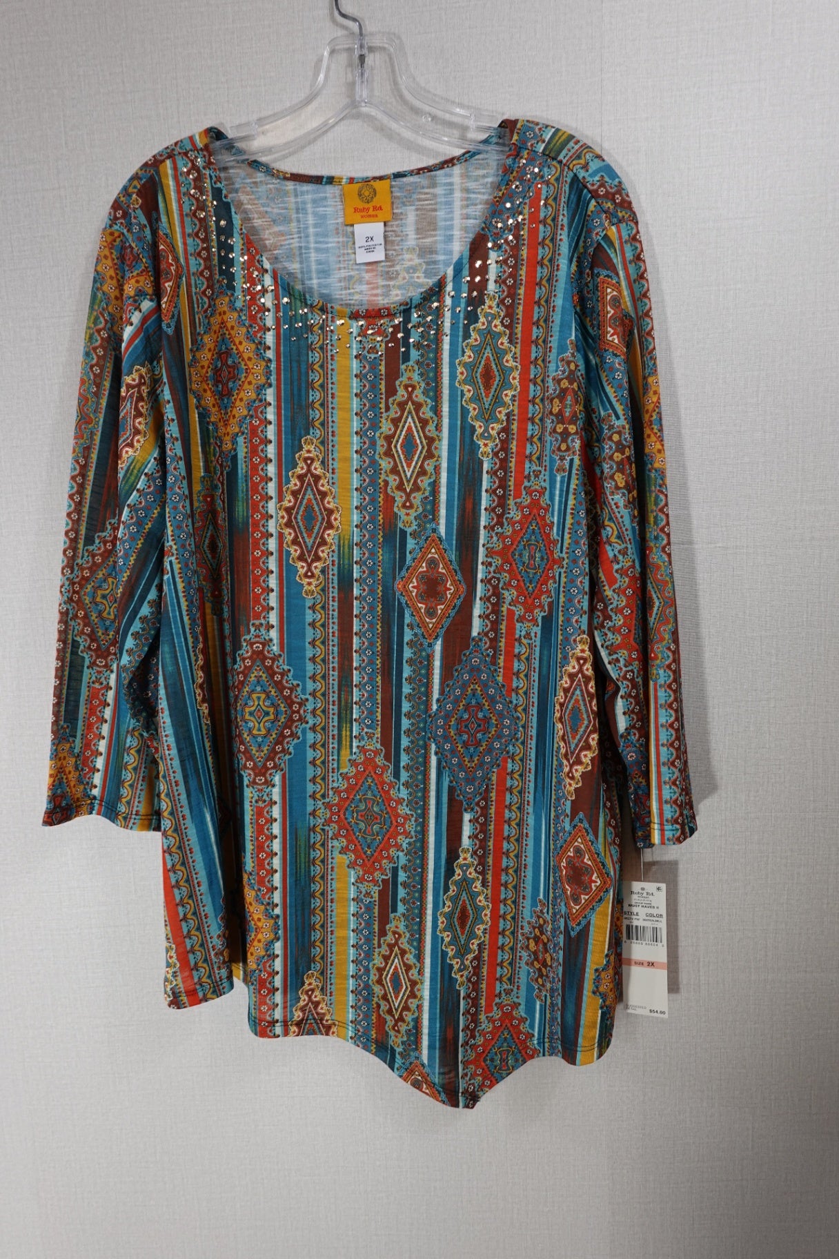 Ruby Rd, New Long Sleeves Top, 2X,