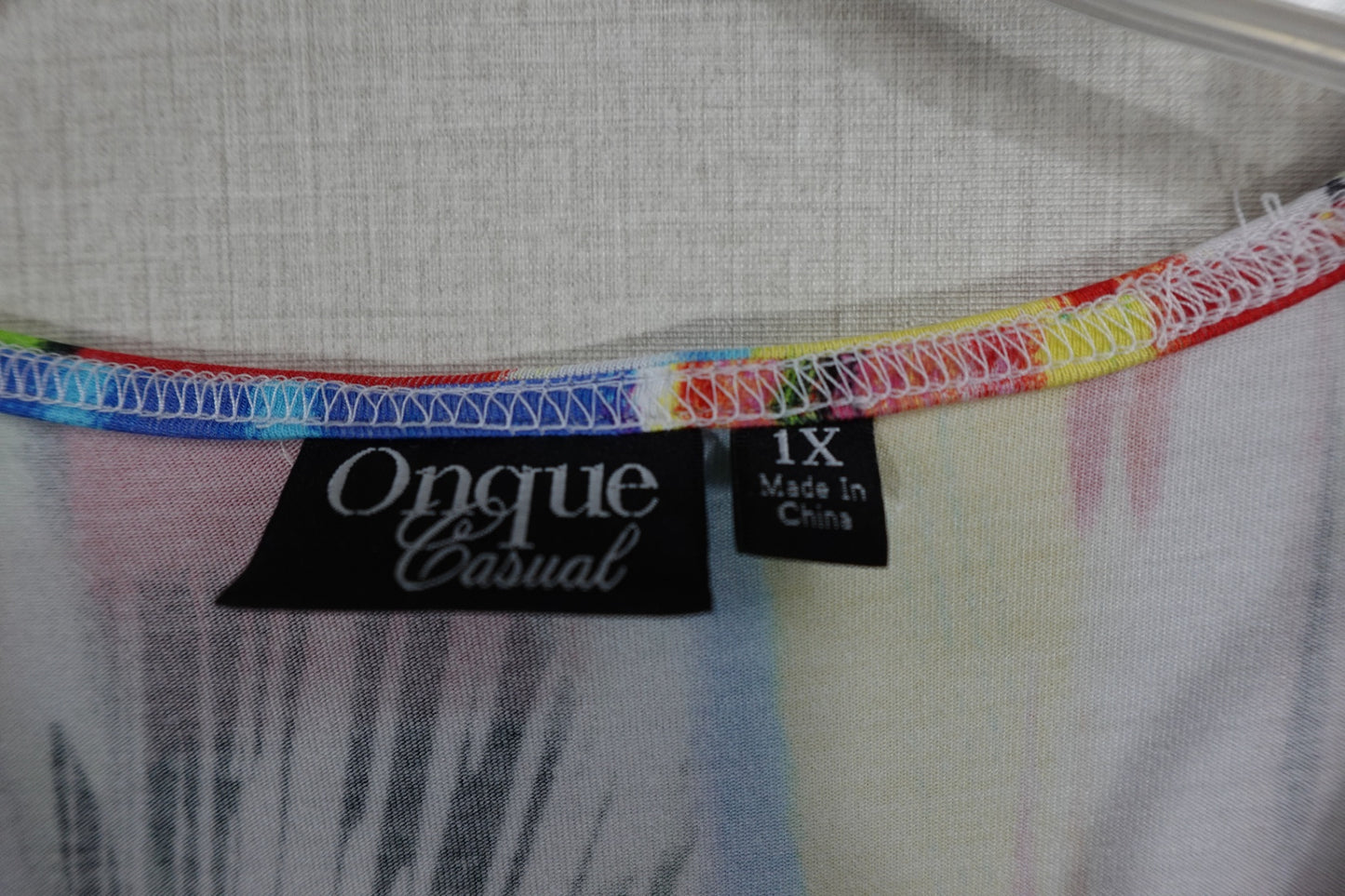 Onque Casual, New Long Sleeves Top, 1X,
