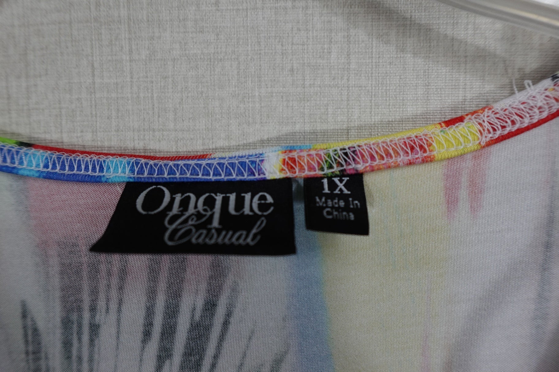 Onque Casual, New Long Sleeves Top, 1X,